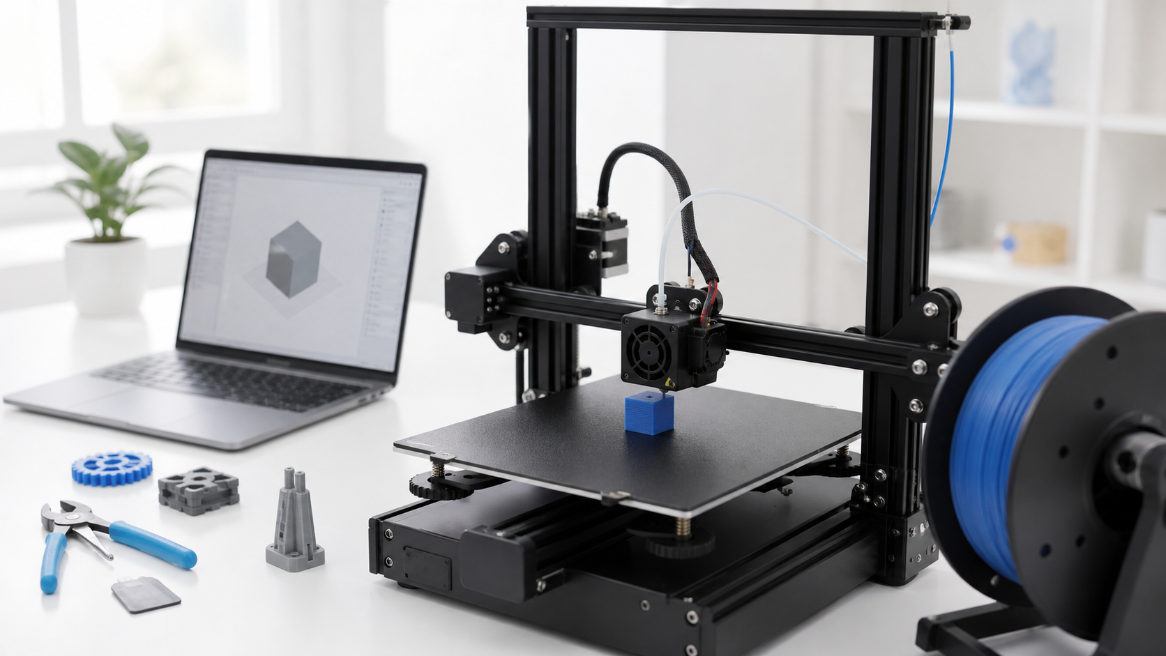 Students Learning on 3D Printer sample 3D print